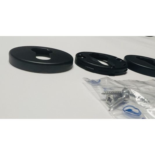 Декоративна накладка на циліндр LINZ, чорний матовий фото_2